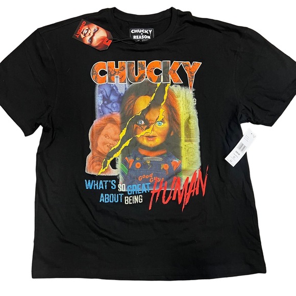 NWT Chucky x Reason T-Shirt Size 2XL black - Picture 1 of 6